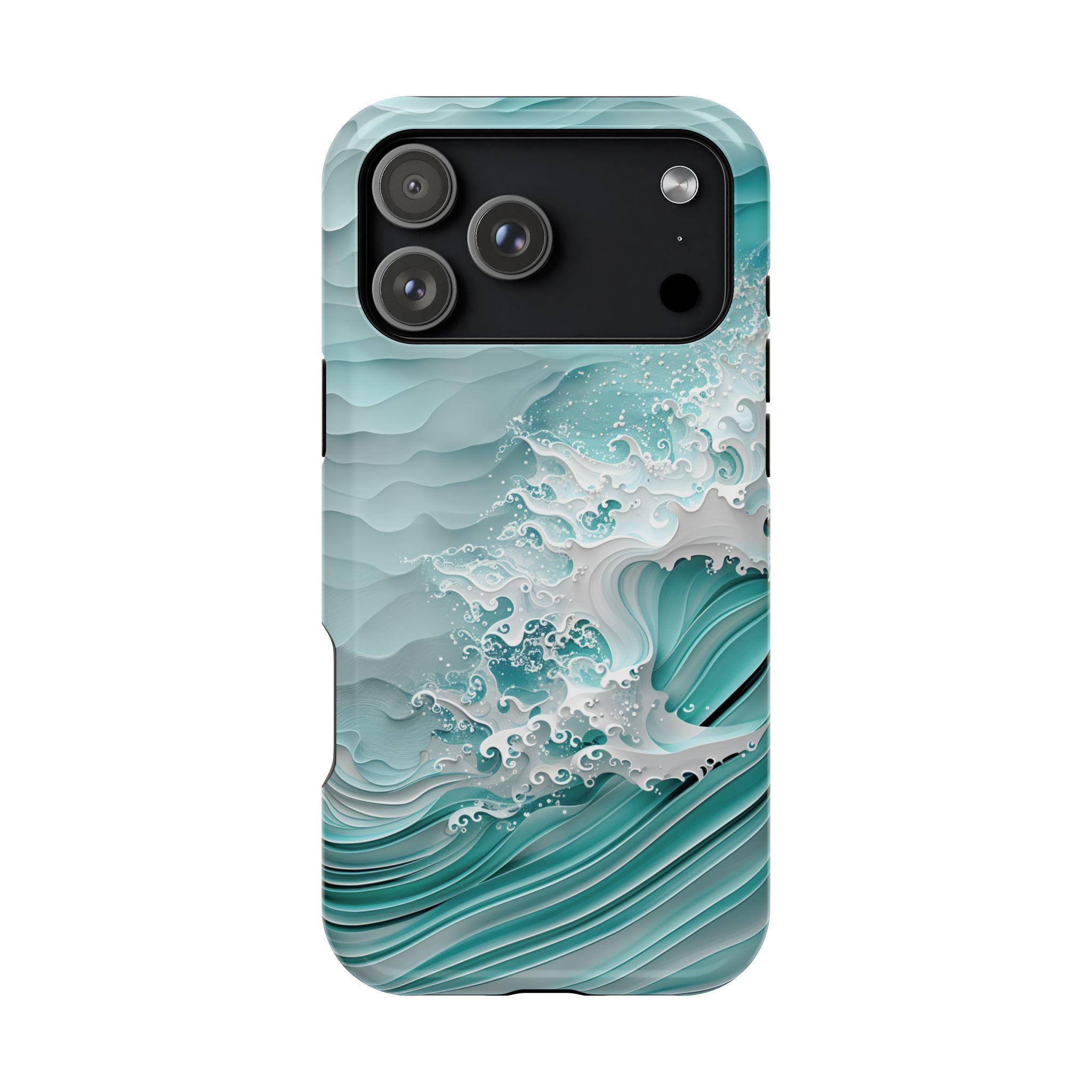 Ocean Waves Magsafe iPhone Case, Compatible With iPhone 17 Pro Max