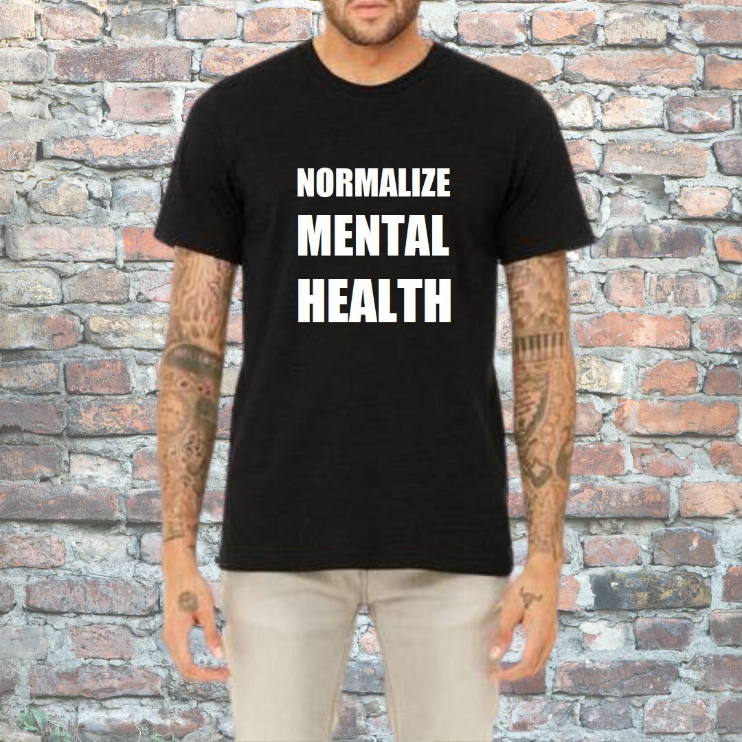 Men's Casual Comfortable Mental Health Shirt Normalize Etsy