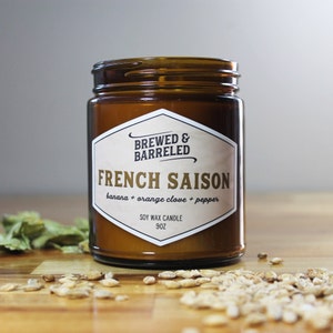 French Saison | beer-themed soy wax candle | 9oz jar