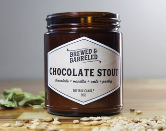 Chocolate Stout | beer-themed soy wax candle | 9oz jar