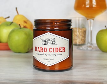 Hard Cider | cider-themed soy wax candle | 9oz jar