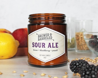 Sour Ale | beer-themed soy wax candle | 9oz jar
