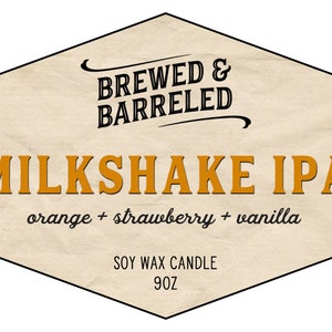 Milkshake IPA beer-themed soy wax candle 9oz jar image 10