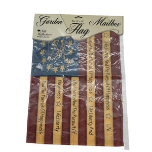 NOS Gartenpostfach Rustikale Amerikanische Flagge 30 x 40 cm