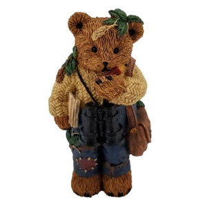 Cute Nature Lover, Bird Watcher Explorer Bear Figurine