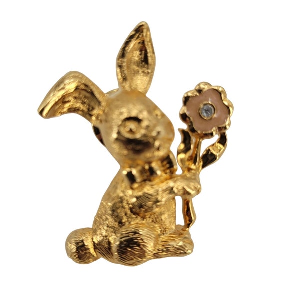 Vintage Honey Bunny Avon Gold Tone Tac Pin Not Ma… - image 5