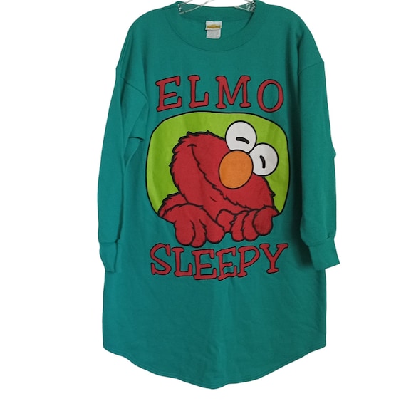 Elmo Sleepy Long Sweatshirt One Size Graphic Sesa… - image 1