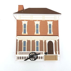 Cat's Meow Village Sherman Home Wood Shelf Sitter Civil War Generals Collectors Club 1997