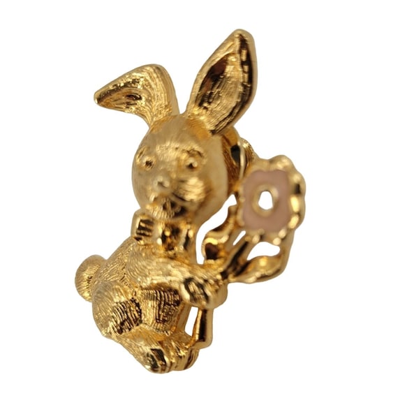 Vintage Honey Bunny Avon Gold Tone Tac Pin Not Ma… - image 3