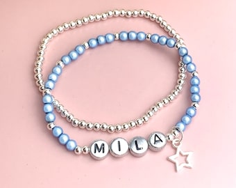 Personalised Bracelet Set for girls, Girl birthday gift, Birthday present for Teen and Tween Girls, girls jewellery