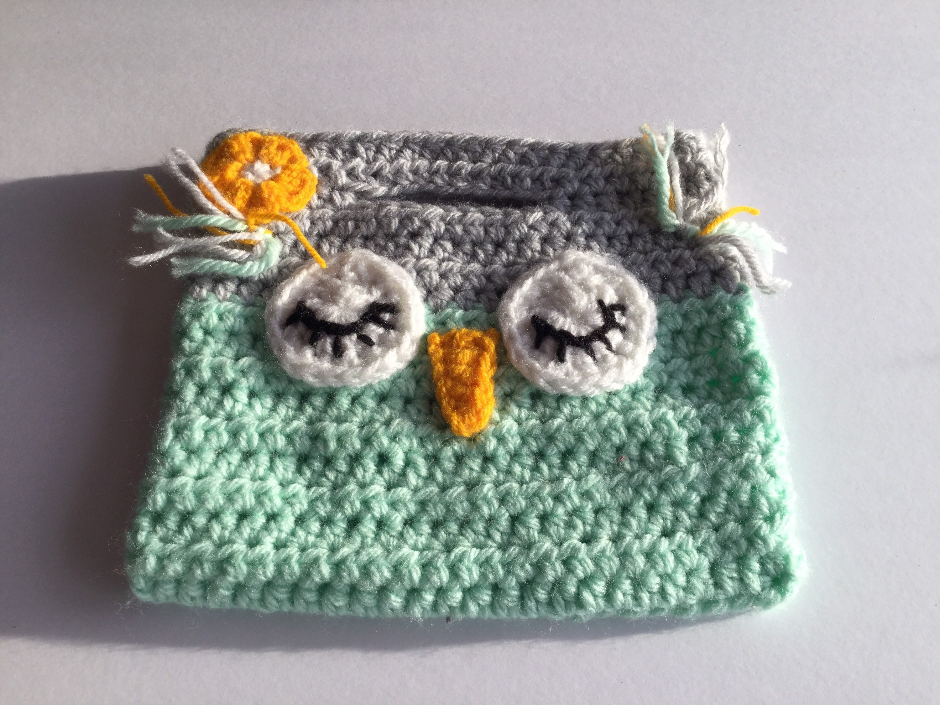 Crocheted Owl Handbag