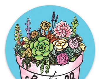 Be Well 3" Round Sticker