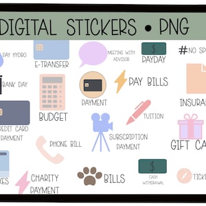 Finance Digital Stickers| Money Goodnotes Stickers| Banking| Budget| No ...