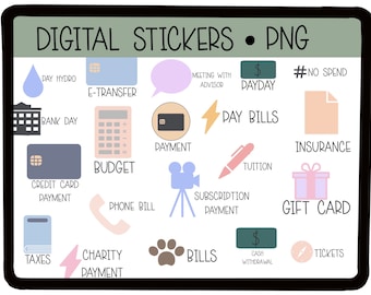 Finance Digital Stickers | Budget Planner, Banking (PNG)