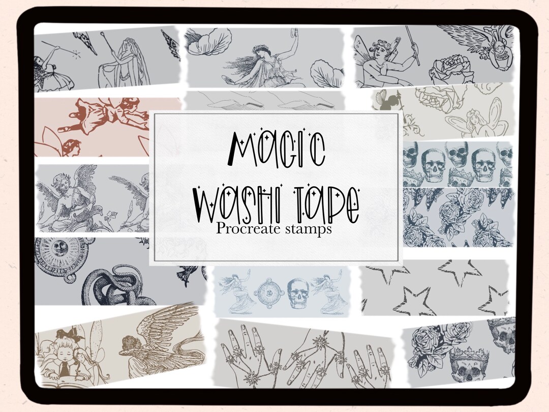 Magic Washi Procreate Stamps| Celestial Procreate| Witchy Procreate ...