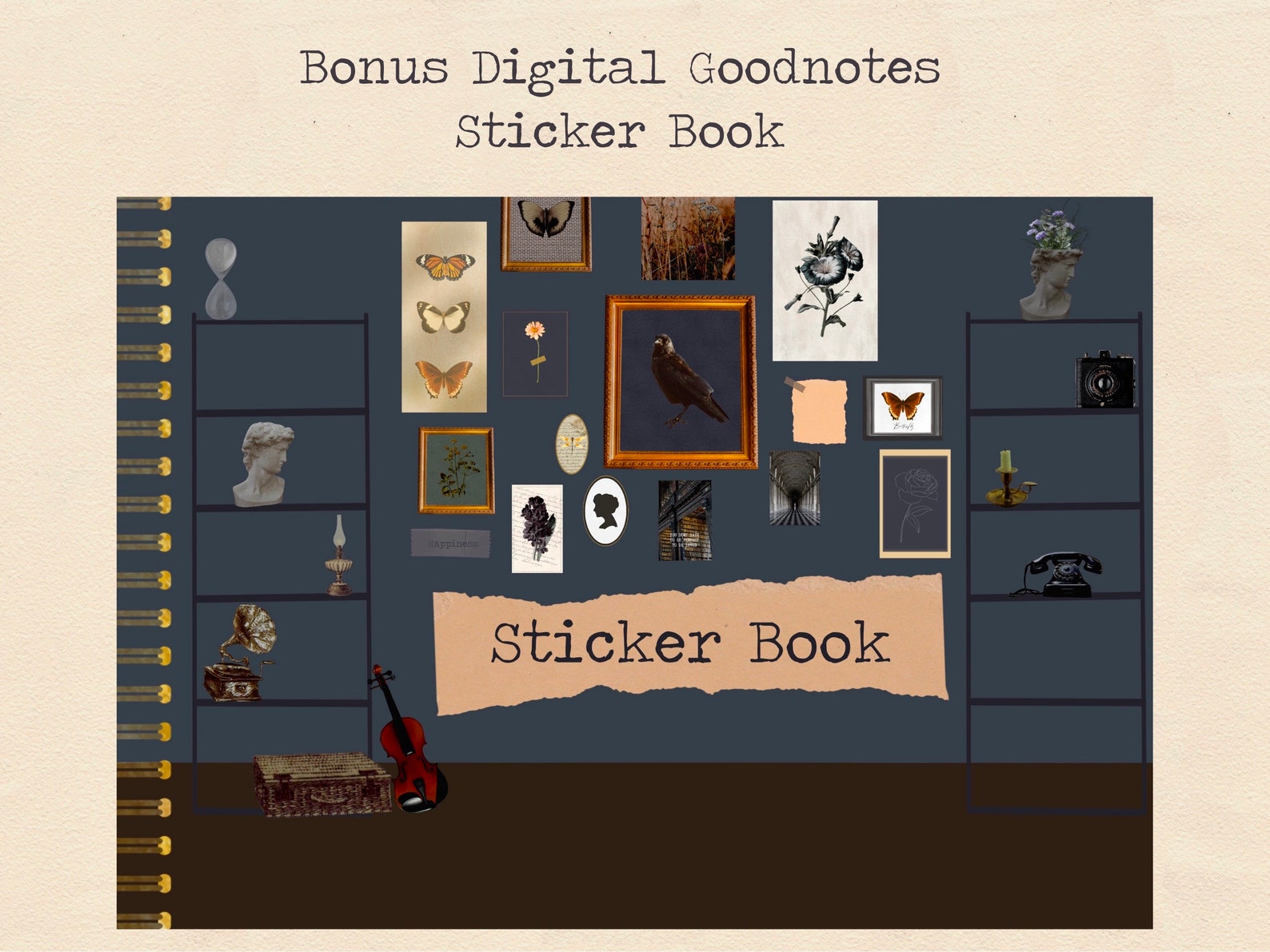 Dark Academia Digital Sticker Pack| Goodnotes Stickers| Dark Academia ...