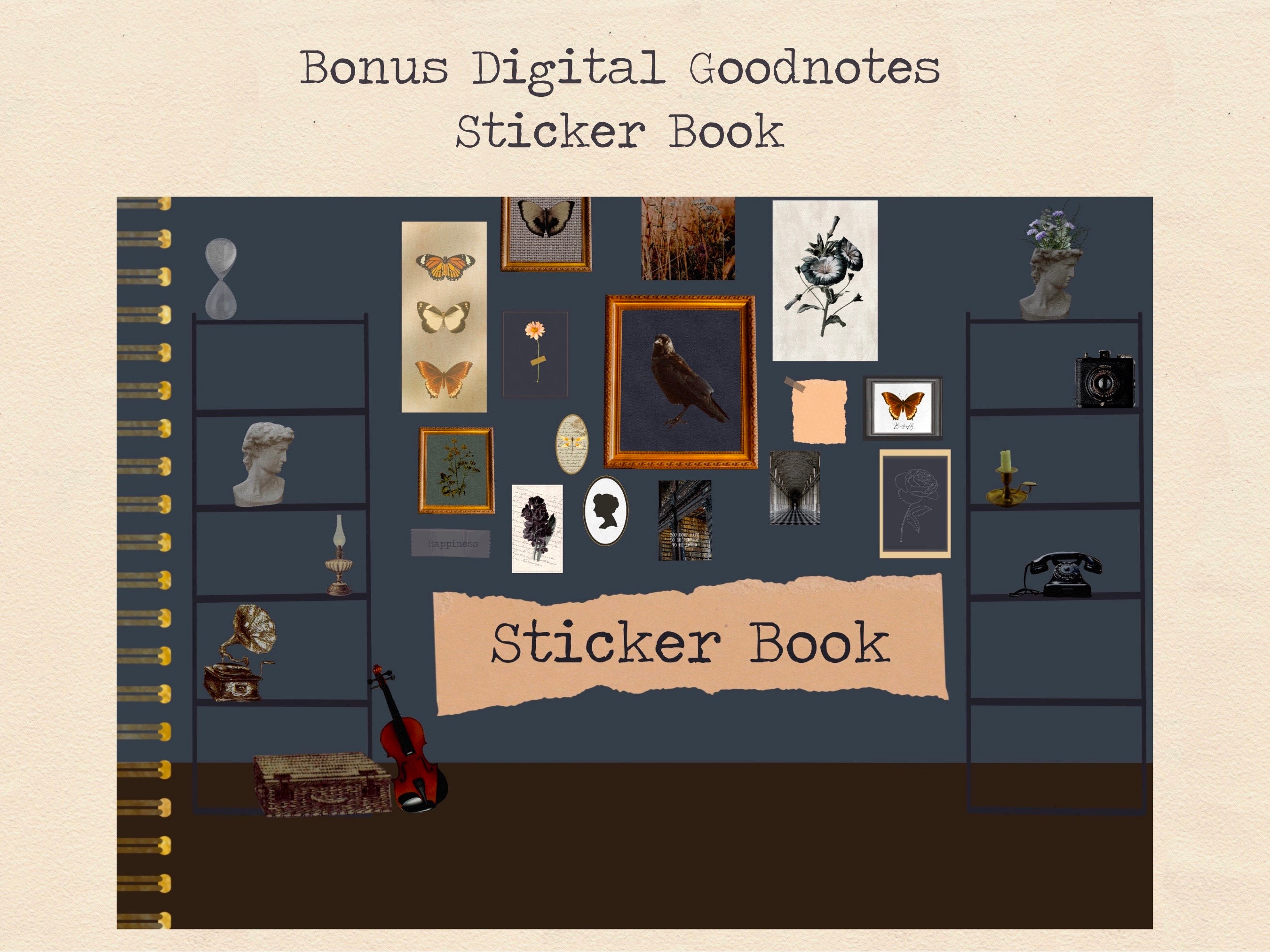Dark Academia Digital Sticker Pack| Goodnotes Stickers| Dark Academia ...