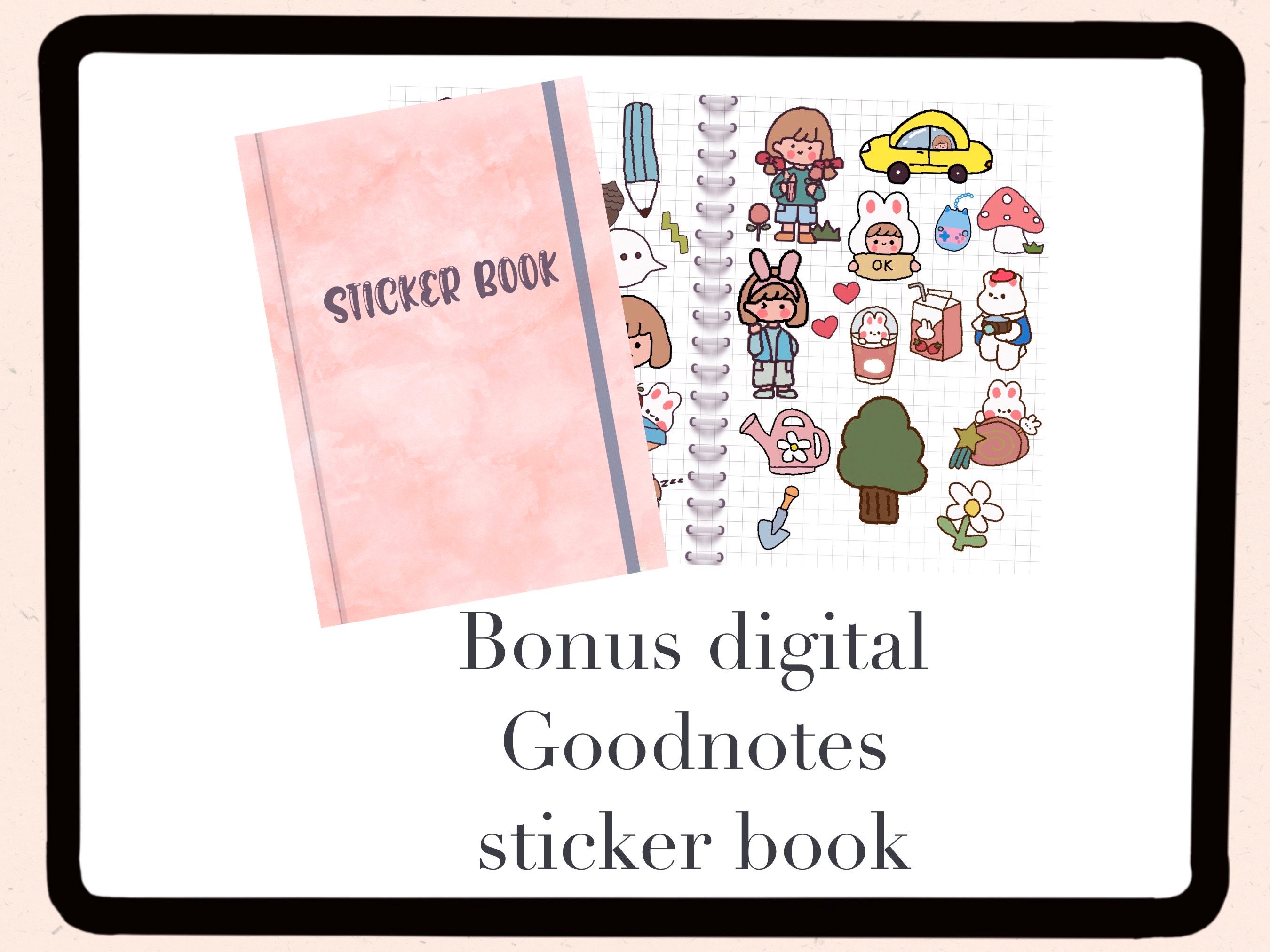 Retro Kawaii Digital Stickers| Goodnotes Stickers| Cute Girl Stickers ...