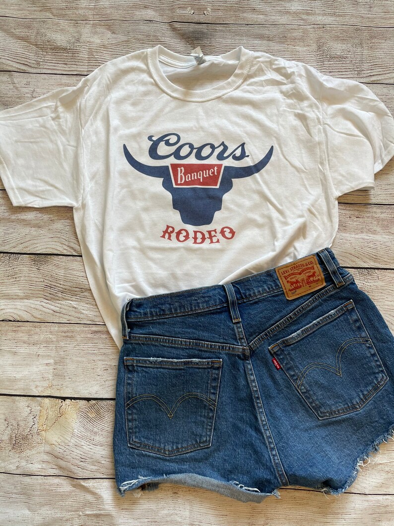 Coors Banquet Rodeo Graphic Tee Etsy