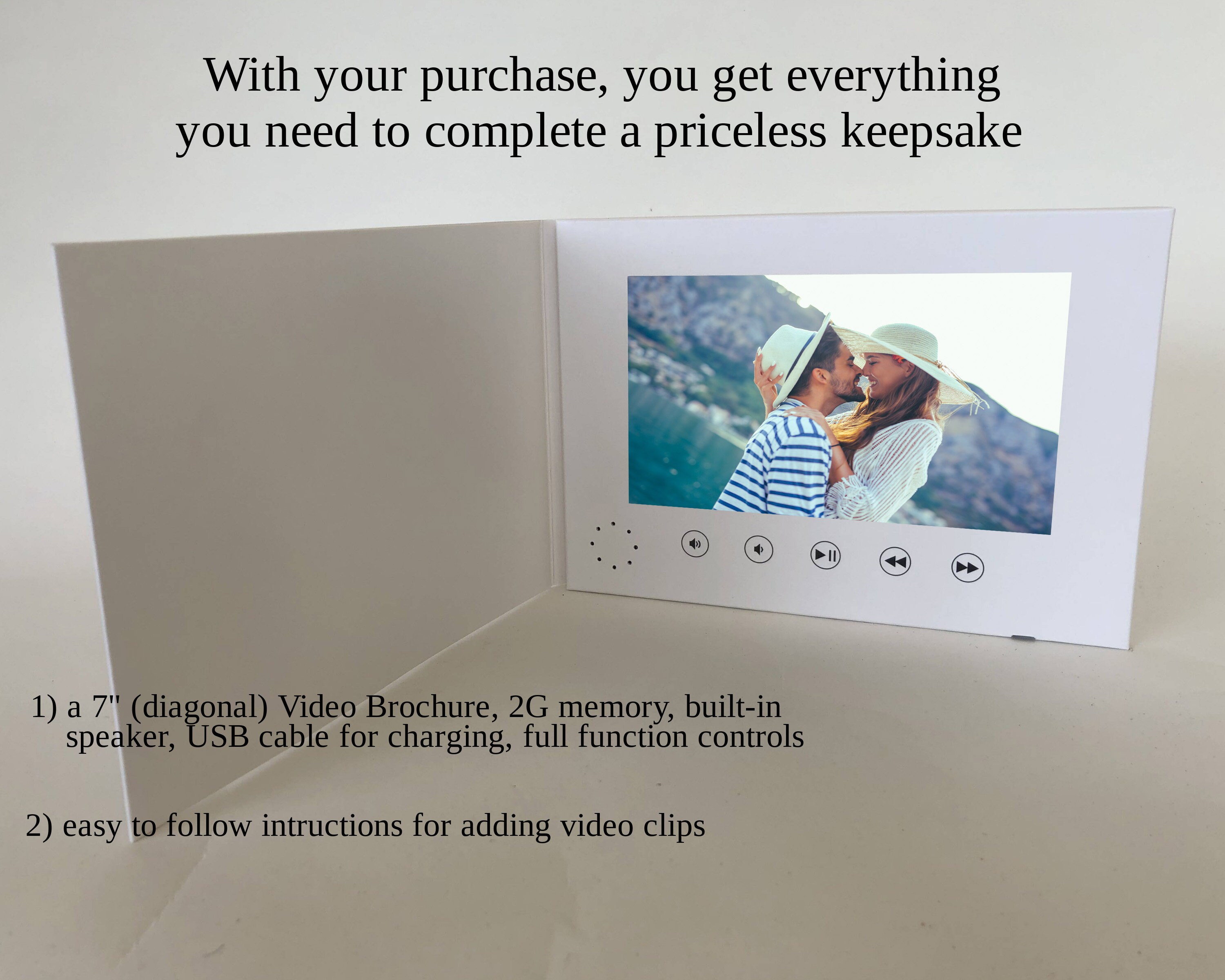7 VIDEO DISPLAY Album Personal Recorded Video Keepsake Etsy