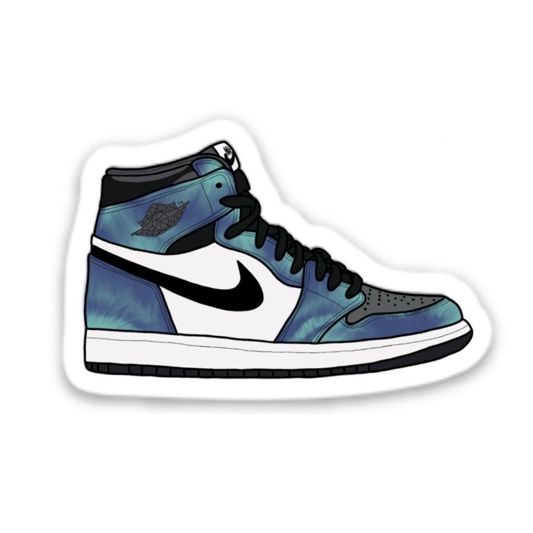 Air Jordan 1 Retro Tie Dye Sticker Etsy