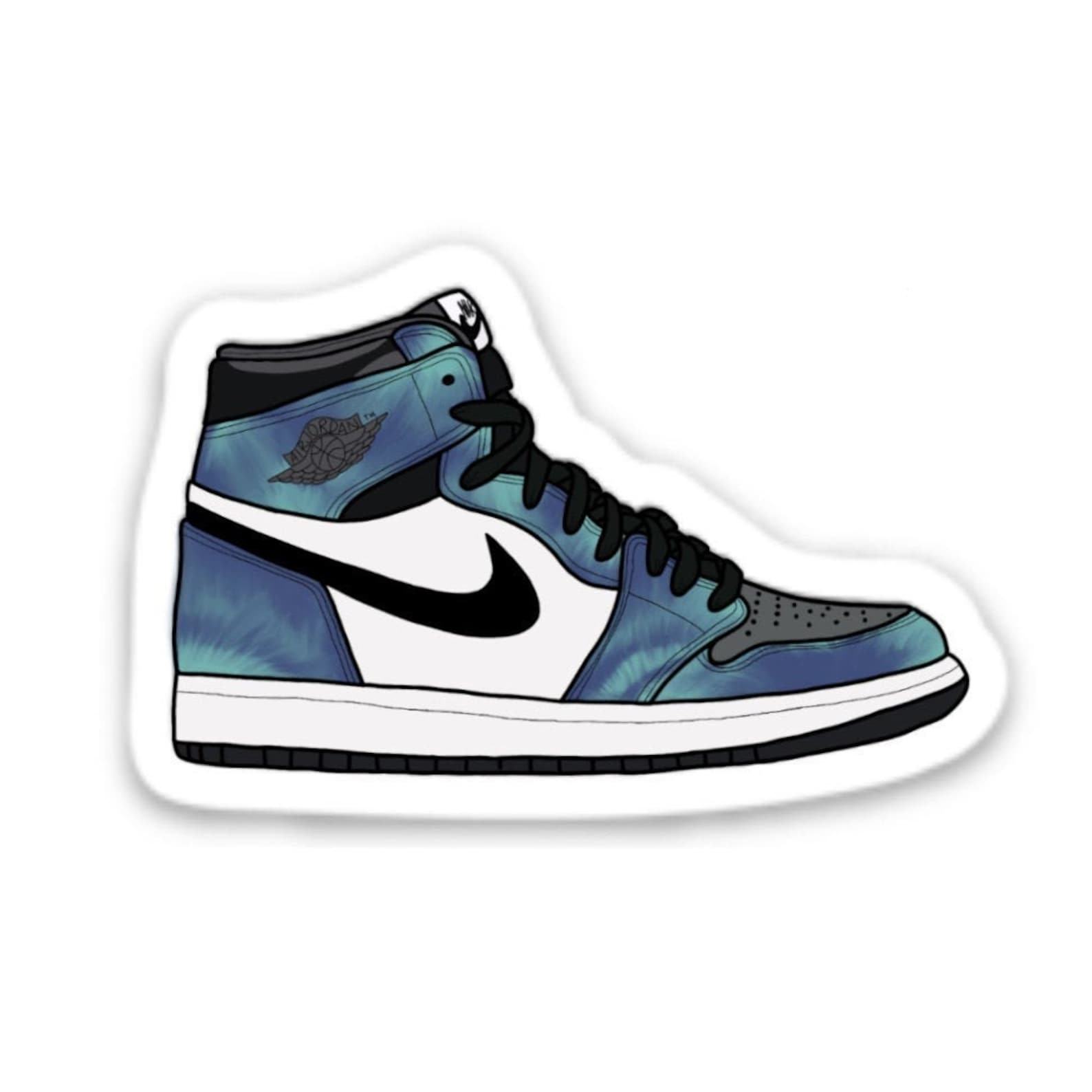 Air Jordan 1 Retro Tie Dye Sticker Etsy