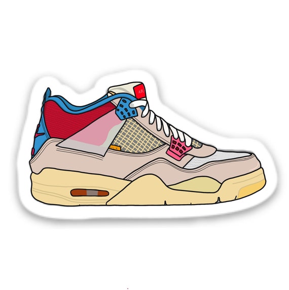 Air Jordan 4 Retro Union Guava Ice Sticker - Etsy España