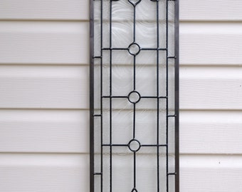 Handcrafted Clear Beveled glass window panel 10" x 36"