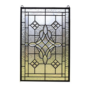 Handcrafted Clear Beveled Glass Window panel 16&quot; x 24&quot;