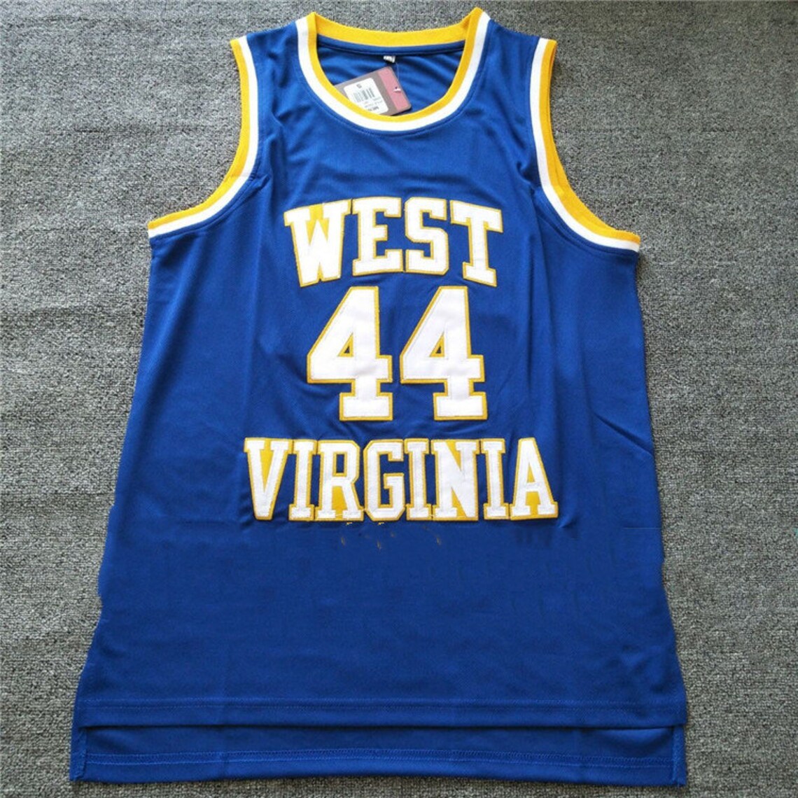 West Virginia Jersey 44 Jerry West Basketball Jersey Etsy