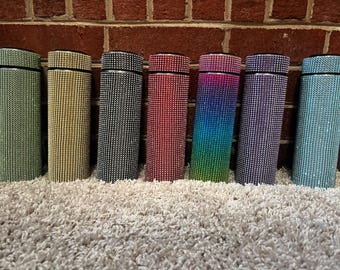 Rhinestone Smart Thermos Tumbler
