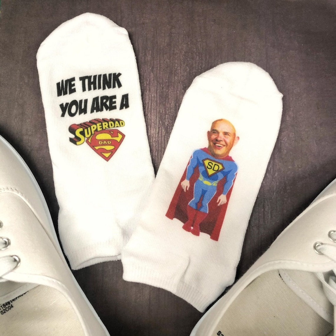 Personalised Dad Socks Novelty Father Socks Super Hero Dad Etsy