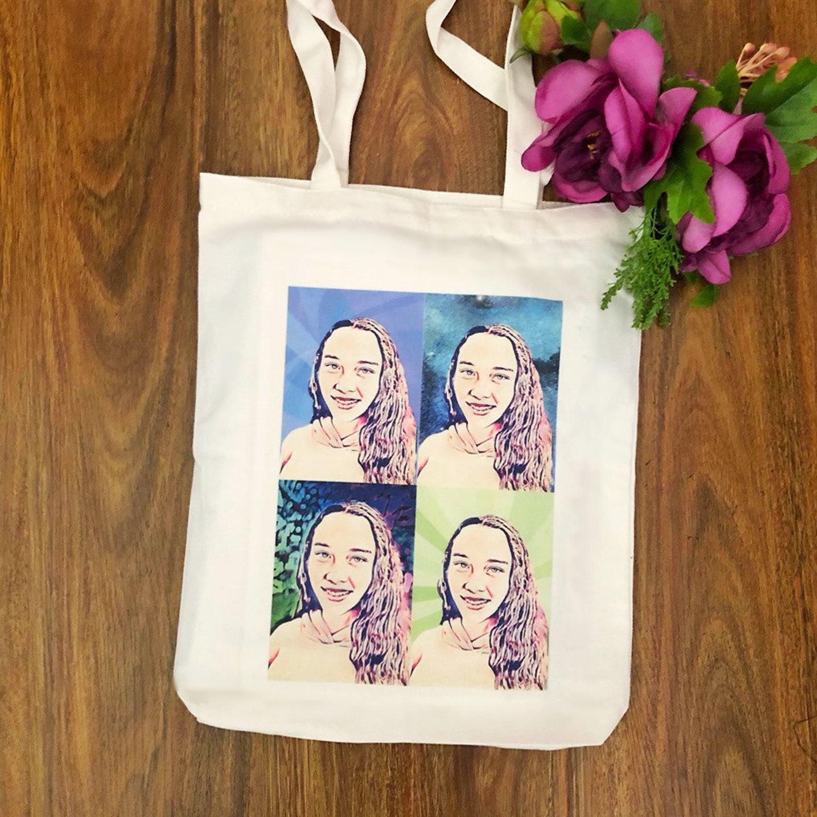 Personalised Canvas Tote Bag for Teenage Girl Personalised Etsy