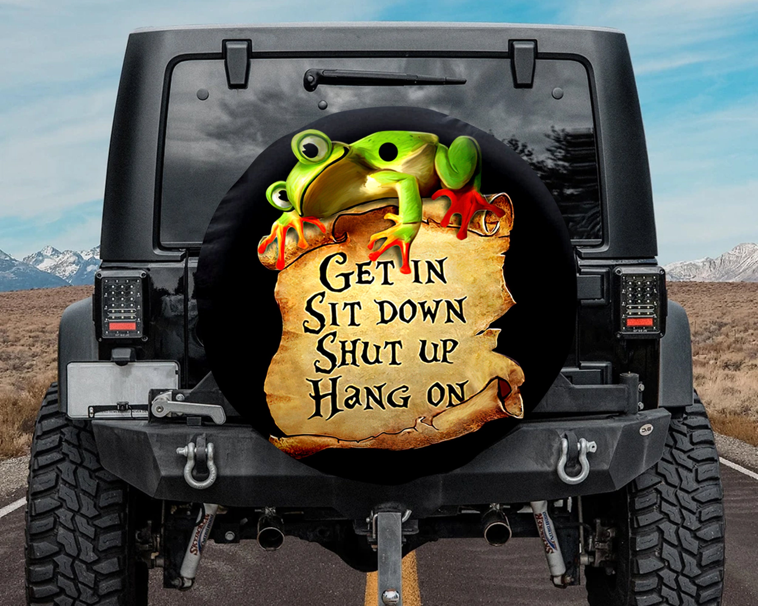Funny Frog Spare Tire Cover Get in Sit Down Shut Off Hang On Etsy