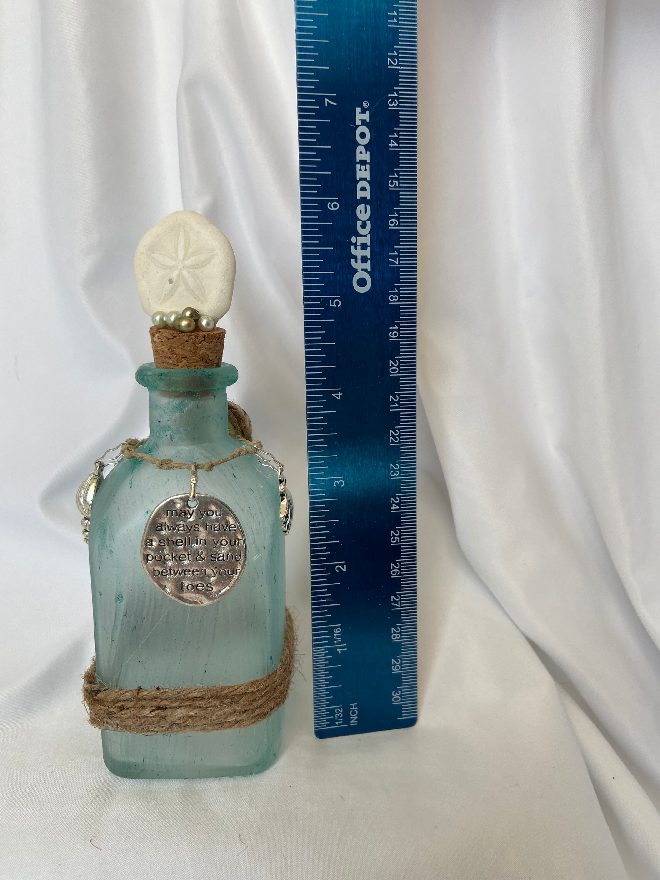 Ocean/sea Bottle Decor Blue and Clear Available Etsy New Zealand