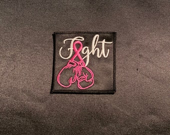 Concientización sobre el cáncer de mama, PARCHE cuadrado, Parche anatómico, Cinta contra el cáncer de mama, Concientización sobre la lucha contra el cáncer de mama 3x3 Parche de cinta rosa