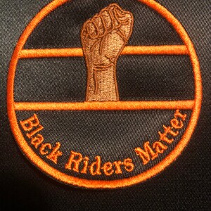 BLACK FIST PATCH, Circle Patch, Logo Patch, Black Power Patch, Iron On Patch, Hand Sewn Black Riders Matter Patch