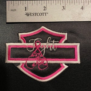 FIGHT Club, CANCER PATCH, Denim Patches, Breast Cancer Awaren, Pink Ribbon Breast Cancer Fight Statement Patches