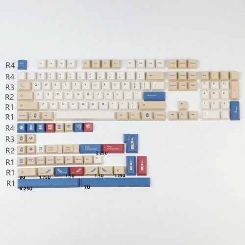 PBT Keycap Set Dye-Sub Cherry Profile GMK Soyamilk Keycaps For Cherry MX Switch Mechanical Keyboard