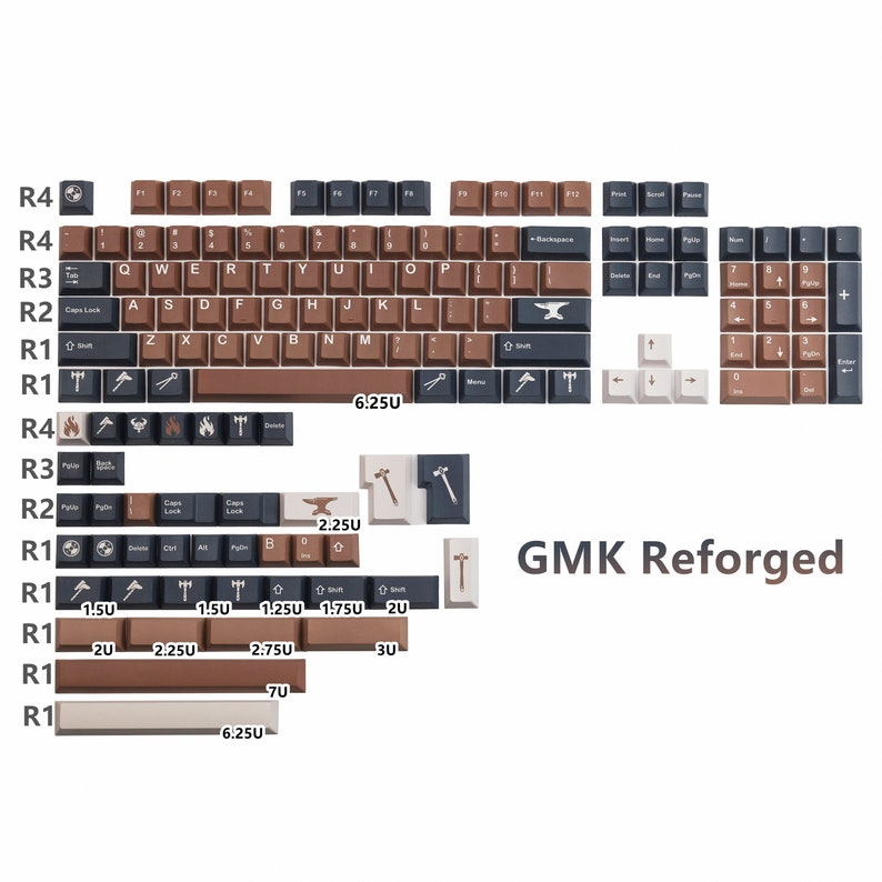 143 Keys GMK Keycap Sets PBT Dyesub Cherry Profile Etsy