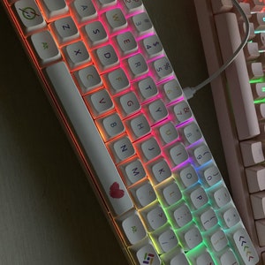 109 Pcs Ranbow Gradent Translucent Keycap Set Top Sde Prnt Keycap