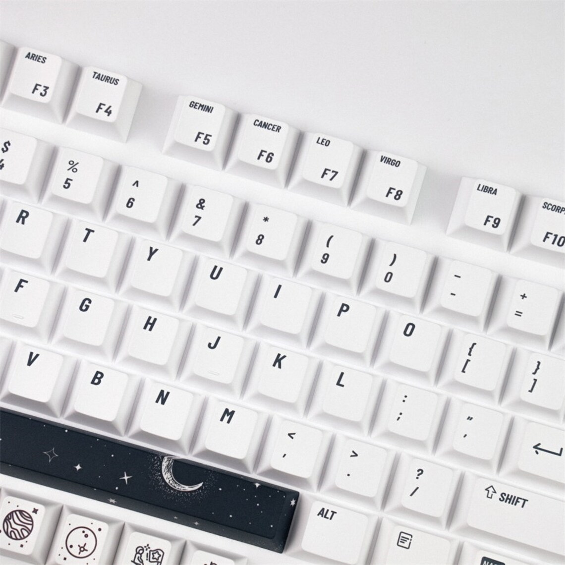 Minimalist Space Keycap Set 127 Keys PBT Keycaps Etsy