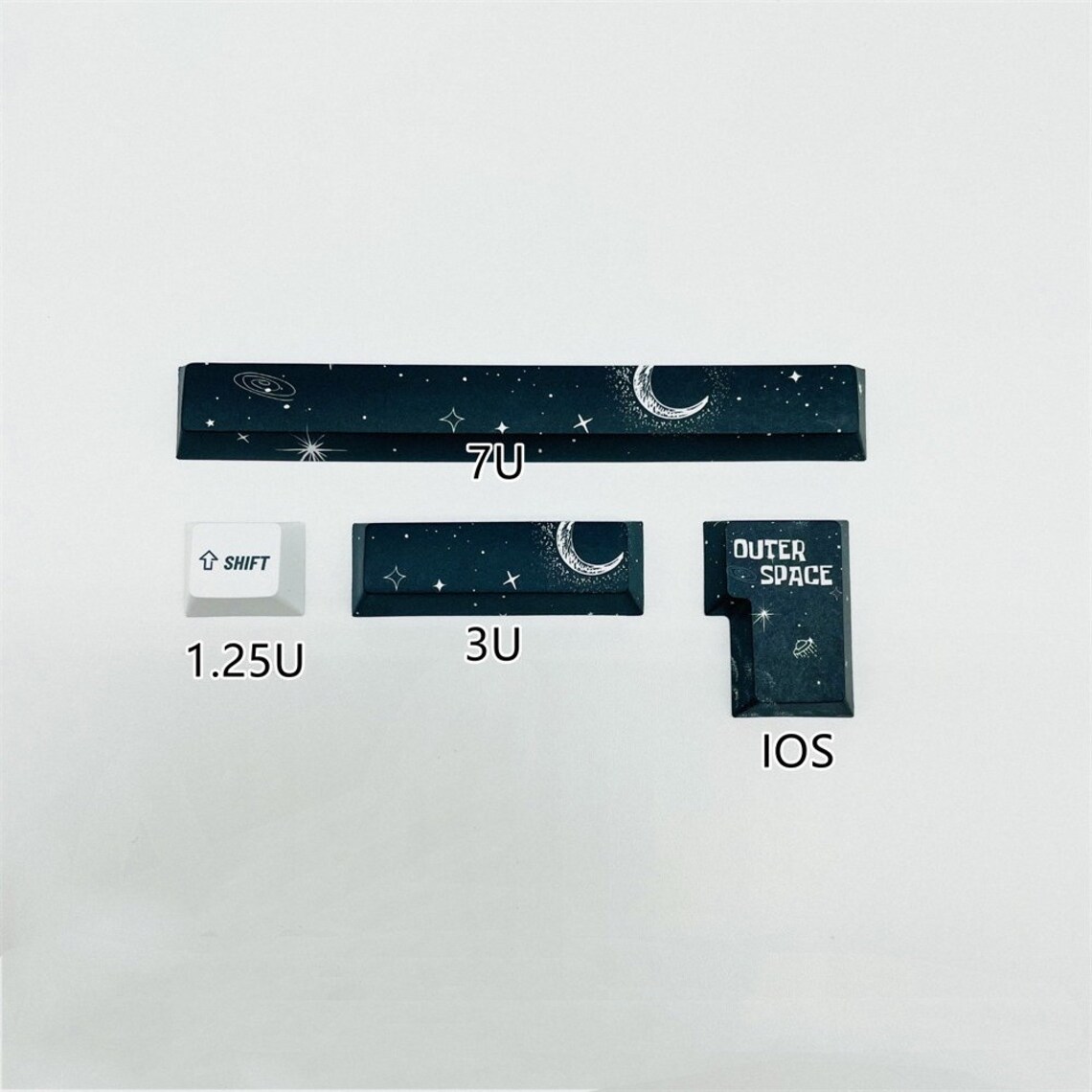 Minimalist Space Keycap Set 127 Keys PBT Keycaps Etsy