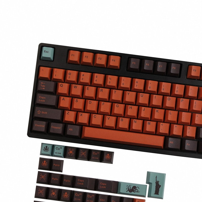 140 Keys GMK Copper Keycap Set Cherry Profile Dyesub Etsy