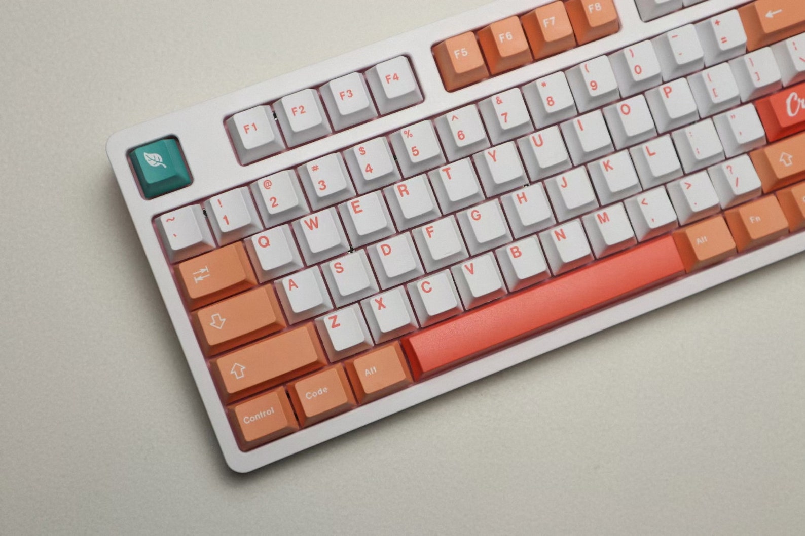 129 touches PBT Keycap set GMK Peaches Cream Cherry Profile Etsy