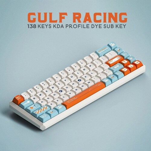 Gulf Racing 917K PBT Keycap 138 Keys KDA Profile Dye-Sub KeyCaps For Cherry MX Switch Mechanical Keyboard