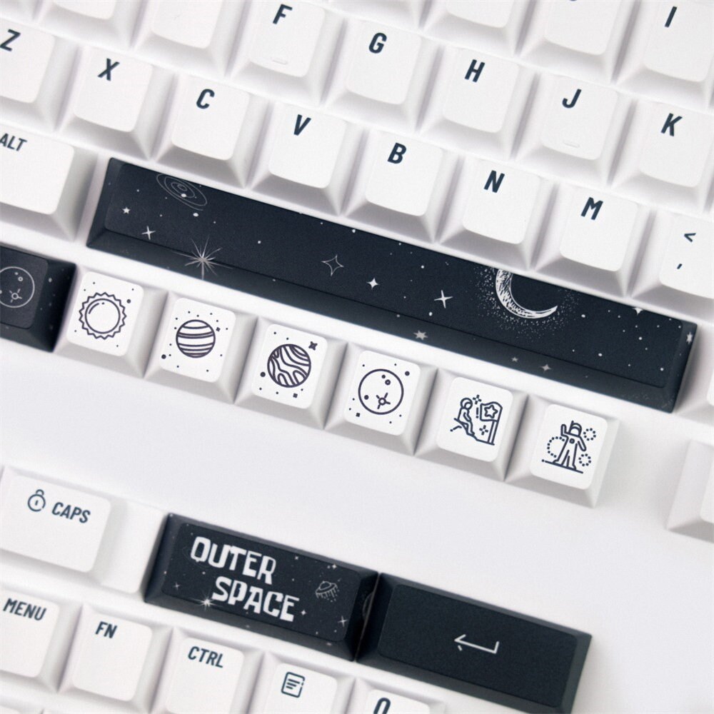 Minimalist Space Keycap Set 127 Keys PBT Keycaps Etsy