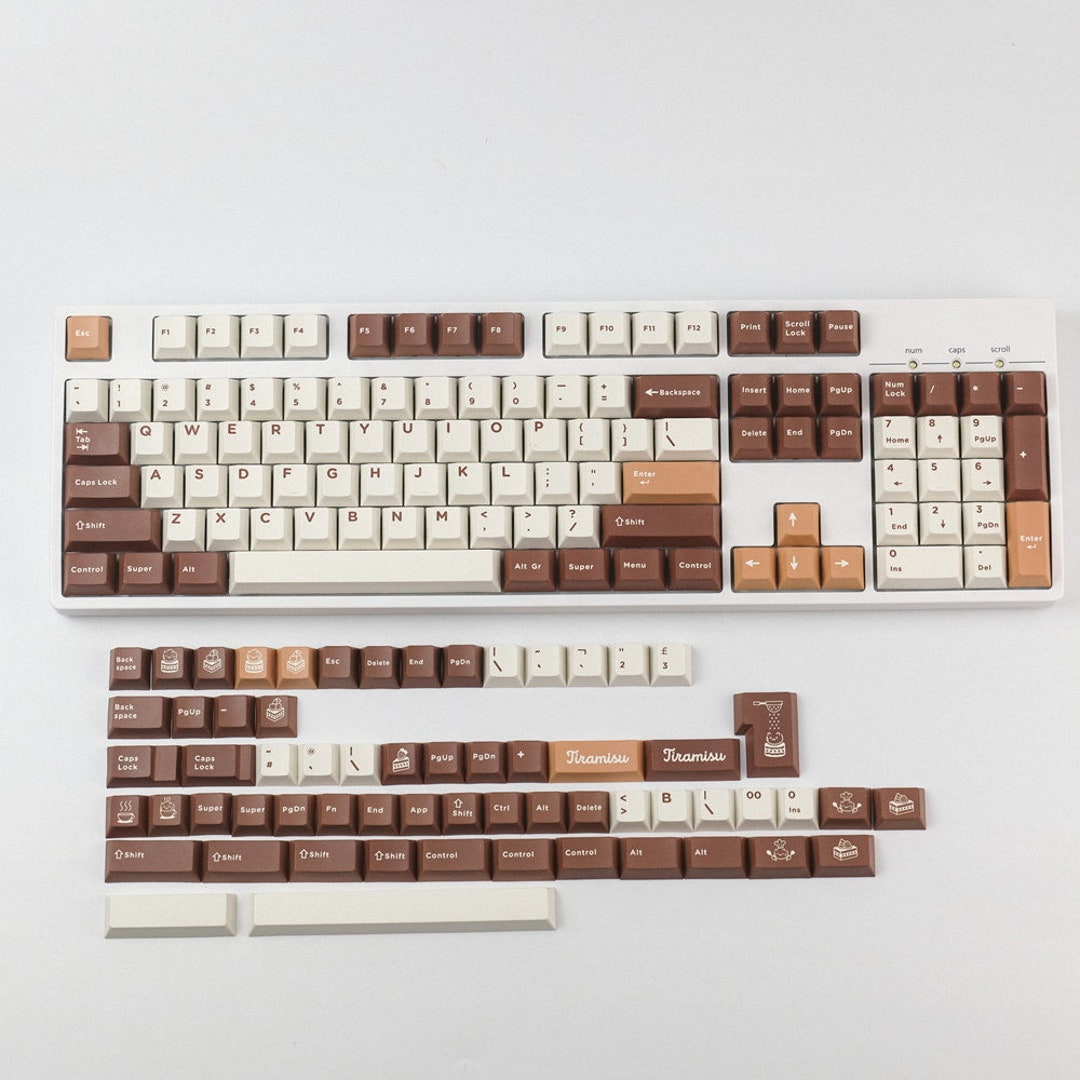 164 Keys GMK Tiramisu Keycap Sets PBT Dyesub Cherry Profile Etsy