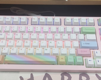 Rainbow PBT Keycap Mechanical Keyboard Keycaps 87/104/108 keys Key Caps for Cherry filco IKBC Akko DUCKY GH60;XD64;GD64;GK61;GK64