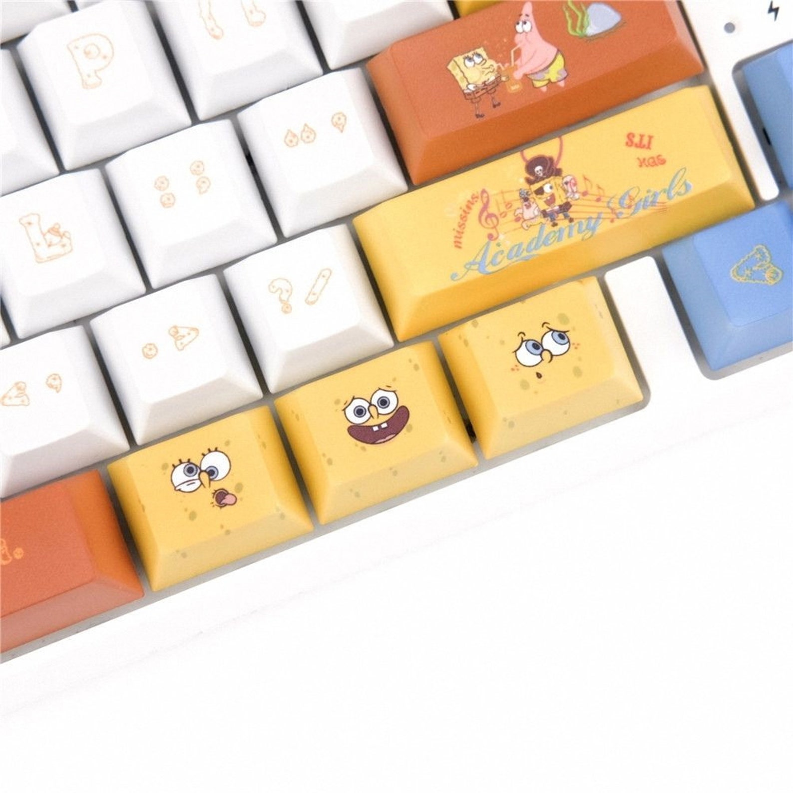 SpongeBob Keycaps PBT Keycap Mechanical Keyboard Cherry Etsy